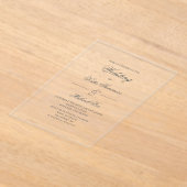 acrylic minimalist wedding acryl uitnodigingen (Laagn)