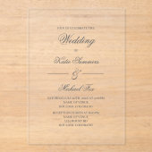 acrylic minimalist wedding acryl uitnodigingen (Voorkant)