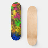 Acrylic Neon Colors Paint Splatter Splash Abstract Skateboard (Voorkant)