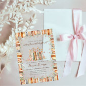 Acrylic New Chapter Floral Books Bridal Shower Acryl Uitnodigingen