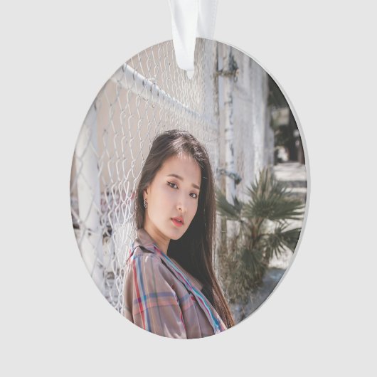 Acrylic Photo Ornament with Birthday Message (devant)