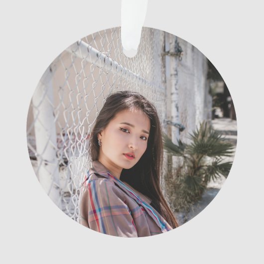 Acrylic Photo Ornament with Birthday Message (devant)