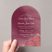 Acrylic Pink Pearls Wedding Invitation (In situ (ordinateur de poche))