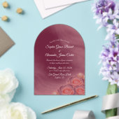 Acrylic Pink Pearls Wedding Invitation (Insitu (Mariage))
