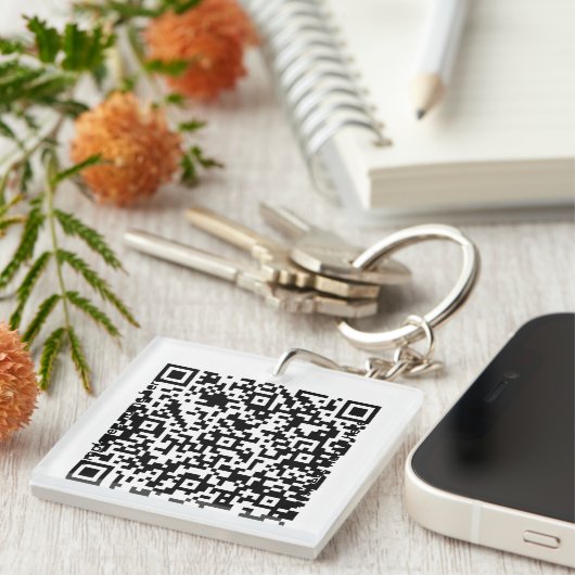 Acrylic QR Code Keychain (Voorkant Rechts)