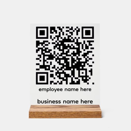 Acrylic QR Code Sign (Recto)