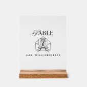 Acrylic Table Number Sign – Wedding & Event Décor (Recto)