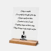Acrylic tabletop inspirational prayer sign (Angle)