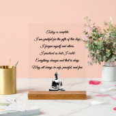 Acrylic tabletop inspirational prayer sign (Mariage)
