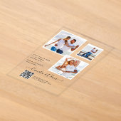 ACRYLIC TROUWKAARTEN FOTO QR CODE RSVP ACRYL UITNODIGINGEN (Laagn)