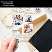 ACRYLIC TROUWKAARTEN FOTO QR CODE RSVP ACRYL UITNODIGINGEN