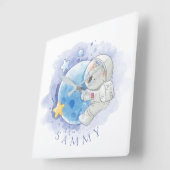 ACRYLIC WALL CLOCK : KOALA OP HET MOON VIERKANTE KLOK (Hoek)