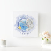 ACRYLIC WALL CLOCK : KOALA OP HET MOON VIERKANTE KLOK (Huis)