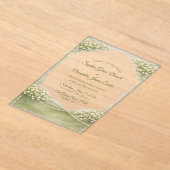 Acrylic Wedding Invitation Elegant Soft Green (Poser)