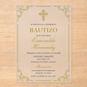 Acrylique Bautizo Espagnol Invitation (Recto)
