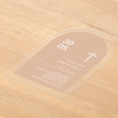 Acrylique Blush rose Christening Invitation (Poser)