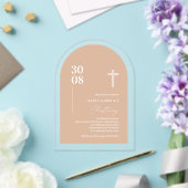 Acrylique Blush rose Christening Invitation (Insitu (Mariage))