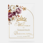 Acrylique Bourgogne Automne Quinceanera Affiche de (Recto)