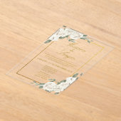 Acrylique élégante invitation de mariage en espagn (Poser)