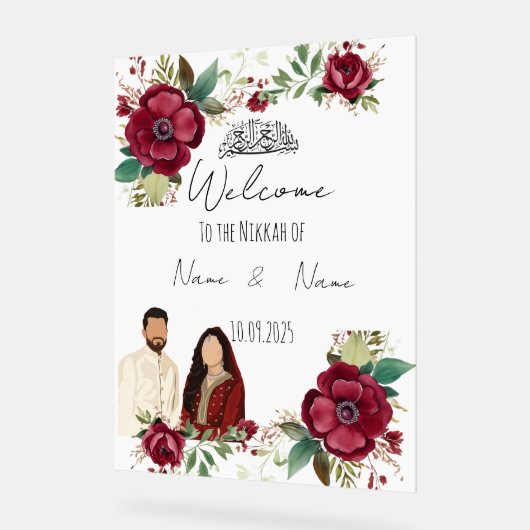 Acrylique floral Nikkah (Angle)