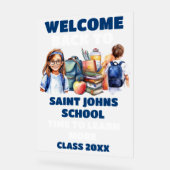 Acrylique Frosted Retour À L'Affiche de bienvenue (Angle)