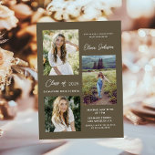 Acrylique moderne 4 Photos Faire-part de diplôme