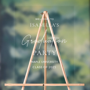 Acrylique moderne Graduation Affiche de bienvenue