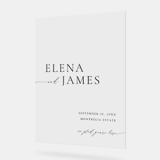 Acrylique Moderne Minimale Affiche de bienvenue Ma (Angle)