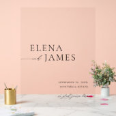 Acrylique Moderne Minimale Affiche de bienvenue Ma (Mariage)