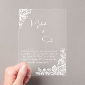 Acrylique moderne minimaliste Faire-part de mariag (In situ (ordinateur de poche))