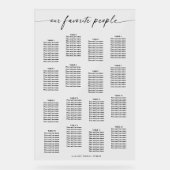 Acrylique Nos Mariages préférés Carte de siège (Recto)