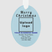 Acrylique Ovale Bleu clair de Noël (devant)