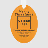 Acrylique ovale couleur orange de Noël d'affaires (devant)