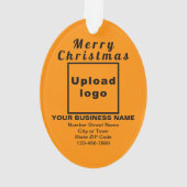 Acrylique ovale couleur orange de Noël d'affaires (dos)