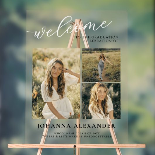 Acrylique personnalisée Moderne 3 Photos Accueil (Neutre)