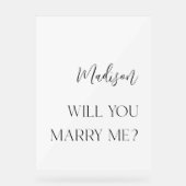 Acrylique personnalisée vous me marierez signe (Recto)