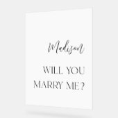 Acrylique personnalisée vous me marierez signe (Angle)