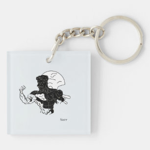 Acrylische Sleutelhanger: Man vermogen Sleutelhanger