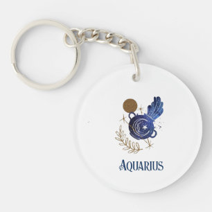 Acrylische Sleutelhanger-Zodiac Aquarius Sleutelhanger