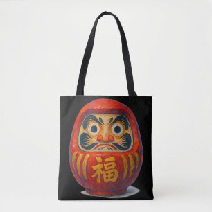Acrylkunst van de Japanse Daruma Doll Draagtas
