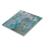 Acrylnitriet voor abstracte turkooizen tegeltje (Zijkant)