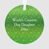 Acrylornament Foto FAUX Green Red Sparkle Ornament (achterkant)