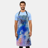 acrylrastertextuur verschillend meerkleurig mono schort (Gedragen)