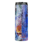 acrylrastertextuur verschillend meerkleurig mono thermosbeker (Achterkant)