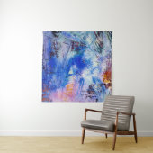 acrylrastertextuur verschillend meerkleurig mono wandkleed (In situ)