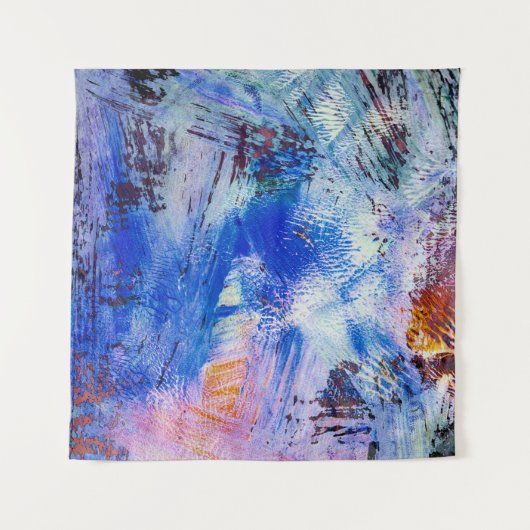 acrylrastertextuur verschillend meerkleurig mono wandkleed (Voorkant)