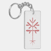 Acrylrode jonge Sleutelhanger (Voorkant Links)