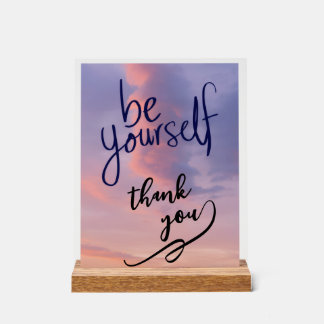 Acrylschild wees jezelf dank je zelfliefde acryl bord