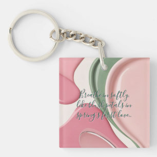 Acrylsleutelhanger in stijlvolle abstracte grafiek sleutelhanger