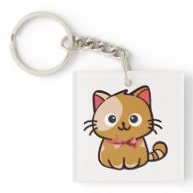 Acrylsleutelhanger met een kat